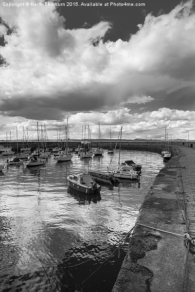Musselburgh Harbour BW Picture Board by Keith Thorburn EFIAP/b
