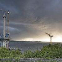 Buy canvas prints of New Forth Bridge Construction by Keith Thorburn EFIAP/b
