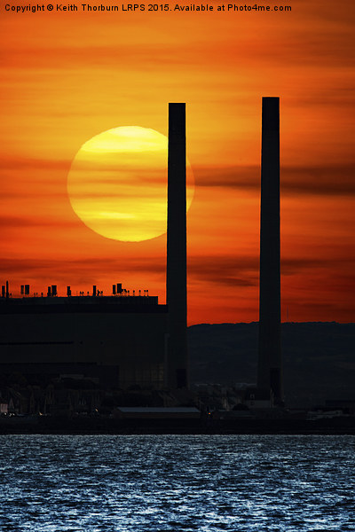 Cockenzie Power Station Sunset Picture Board by Keith Thorburn EFIAP/b