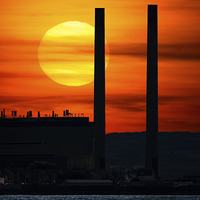 Buy canvas prints of Cockenzie Power Station Sunset by Keith Thorburn EFIAP/b