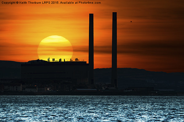 Cockenzie Power Station Sunset Picture Board by Keith Thorburn EFIAP/b