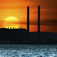 Buy canvas prints of Cockenzie Power Station Sunset by Keith Thorburn EFIAP/b