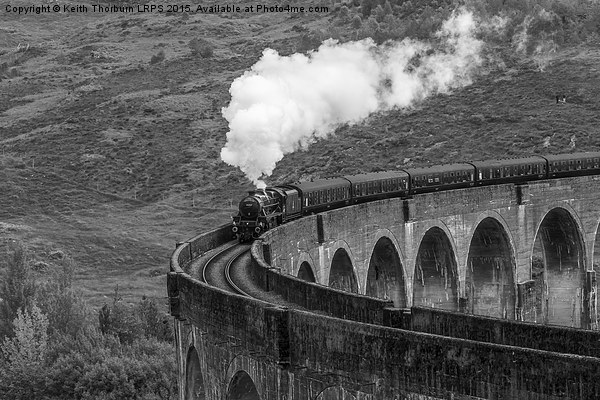 Glefinnan Viaduct Train Picture Board by Keith Thorburn EFIAP/b