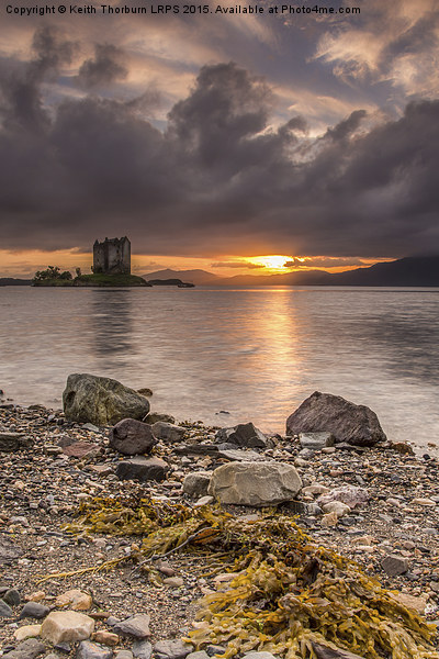 Castle Stalker Sunset Picture Board by Keith Thorburn EFIAP/b