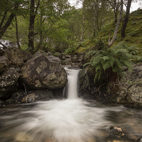 Buy canvas prints of Waterfall At Glen Nievis by Keith Thorburn EFIAP/b