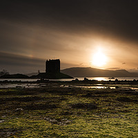 Buy canvas prints of Castle Stalker at Sunset by Keith Thorburn EFIAP/b