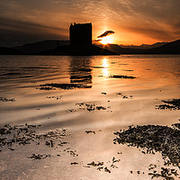 Buy canvas prints of Castle Stalker at Sunset by Keith Thorburn EFIAP/b