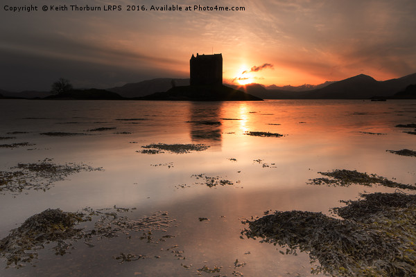 Castle Stalker at Sunset Picture Board by Keith Thorburn EFIAP/b