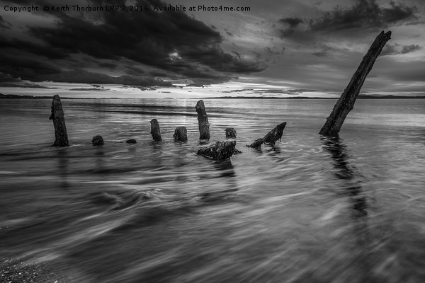 Longniddry Shipwreck Sunset Picture Board by Keith Thorburn EFIAP/b