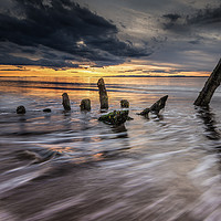 Buy canvas prints of Longniddry Shipwreck Sunset by Keith Thorburn EFIAP/b