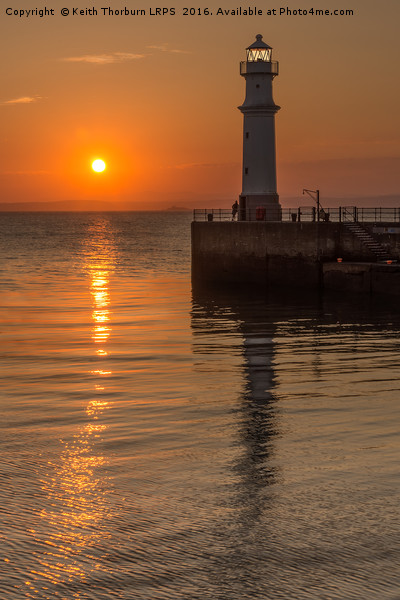 Newhaven Harbour Sunset Picture Board by Keith Thorburn EFIAP/b
