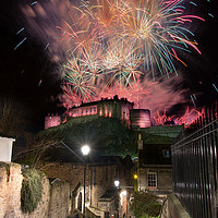 Buy canvas prints of Edinburgh 2017 New year Fireworks by Keith Thorburn EFIAP/b