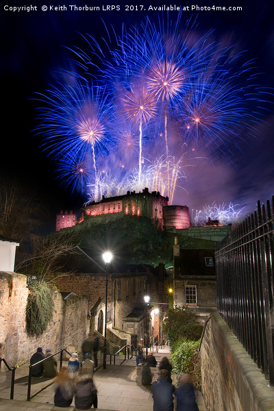 Edinburgh 2017 New year Fireworks Picture Board by Keith Thorburn EFIAP/b