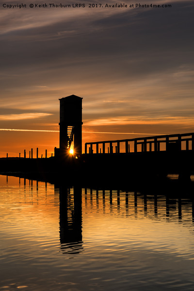 Lindisfarne Causeway Sunrise Picture Board by Keith Thorburn EFIAP/b