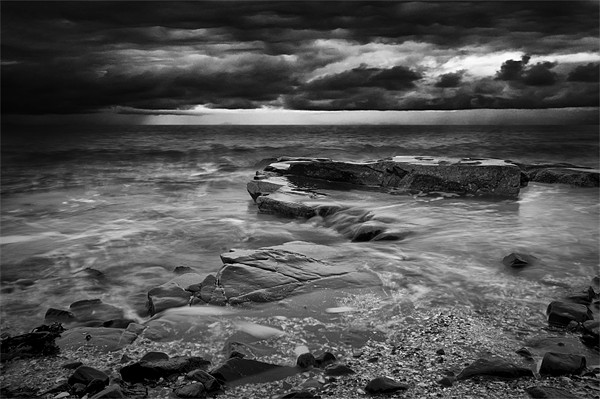 Moody Sea Rock Picture Board by Keith Thorburn EFIAP/b