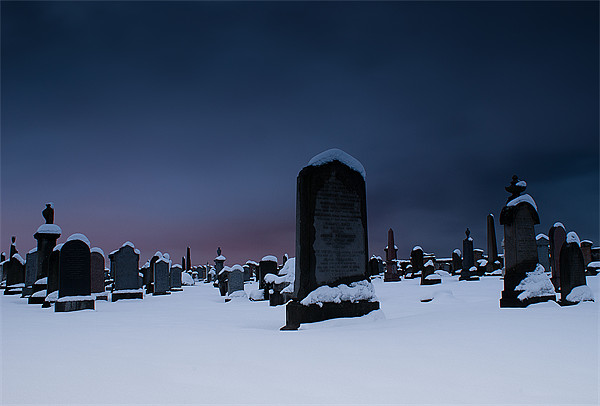 Snowy Gravestones Picture Board by Keith Thorburn EFIAP/b