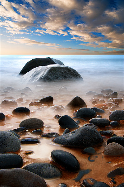 Stone Beach Picture Board by Keith Thorburn EFIAP/b