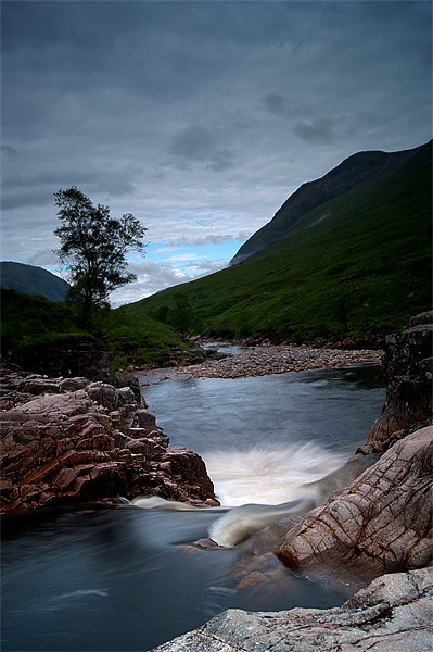 Downword flow of River Etive Picture Board by Keith Thorburn EFIAP/b