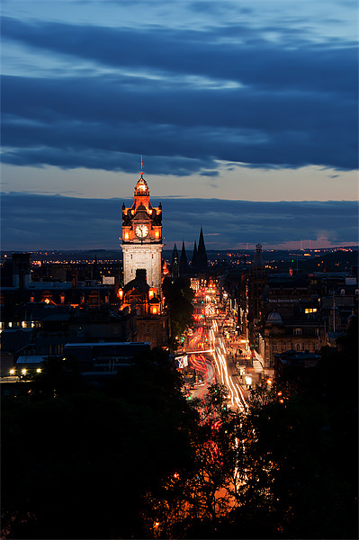 Edinburgh at Night Picture Board by Keith Thorburn EFIAP/b