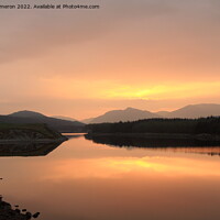 Buy canvas prints of Sunrise at Laggan Dam in the Scottish Highlands. by John Cameron