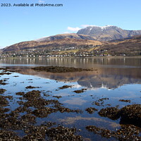 Buy canvas prints of Fort William, Ben Nevis & Loch Linnhe. by John Cameron