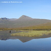 Buy canvas prints of Black Mount on Rannoch Moor from Lochan Na Stainge by John Cameron