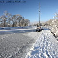 Buy canvas prints of Caledonian Canal in winter. by John Cameron