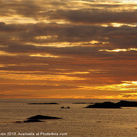 Buy canvas prints of Sunset from Traigh,Arisaig. by John Cameron
