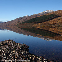 Buy canvas prints of Loch Arkaig reflections. by John Cameron