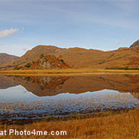 Buy canvas prints of Reflections in a Highland Loch. by John Cameron