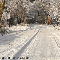Buy canvas prints of Highland road in winter. by John Cameron