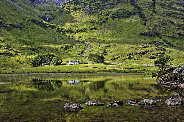 Loch Achtriochtan, Glencoe. Picture Board by John Cameron