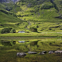 Buy canvas prints of Loch Achtriochtan, Glencoe. by John Cameron