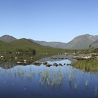 Buy canvas prints of  Lochan na h-Achlaise. by John Cameron