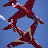 Buy canvas prints of Red Arrows Mirror Pass by J Biggadike