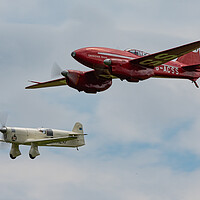 Buy canvas prints of DH88 Comet and Percival Mew Gull  by J Biggadike