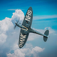 Buy canvas prints of The NHS Spitfire by J Biggadike
