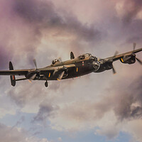 Buy canvas prints of Lancaster Bomber The City Of Lincoln by J Biggadike