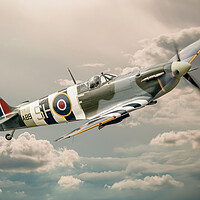 Buy canvas prints of Supermarine Spitfire Mk Vb  by J Biggadike