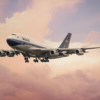 Buy canvas prints of BOAC Boeing 747 by J Biggadike