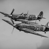 Buy canvas prints of Hurricane and Spitfire by J Biggadike