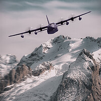 Buy canvas prints of USAF C-130J Hercules by J Biggadike