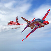 Buy canvas prints of Red Arrows Synchro Pass by J Biggadike