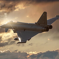 Buy canvas prints of Eurofighter Typhoon Sunset by J Biggadike