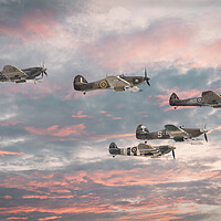 Buy canvas prints of Fighters of the Battle of Britain Memorial Flight by J Biggadike