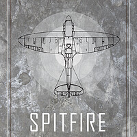 Buy canvas prints of Spitfire MkI Blueprint by J Biggadike