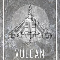Buy canvas prints of Avro Vulcan Blueprint by J Biggadike