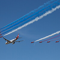 Buy canvas prints of The Red Arrows and Voyager by J Biggadike