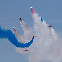 Buy canvas prints of Red Arrows The Double Goose by J Biggadike