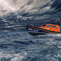 Buy canvas prints of Bridington RNLI Lifeboat by J Biggadike